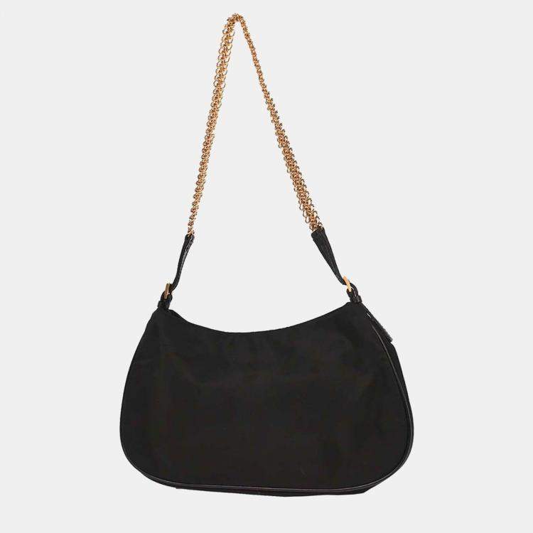 Pre Owned Prada Black Nylon Shoulder Bag