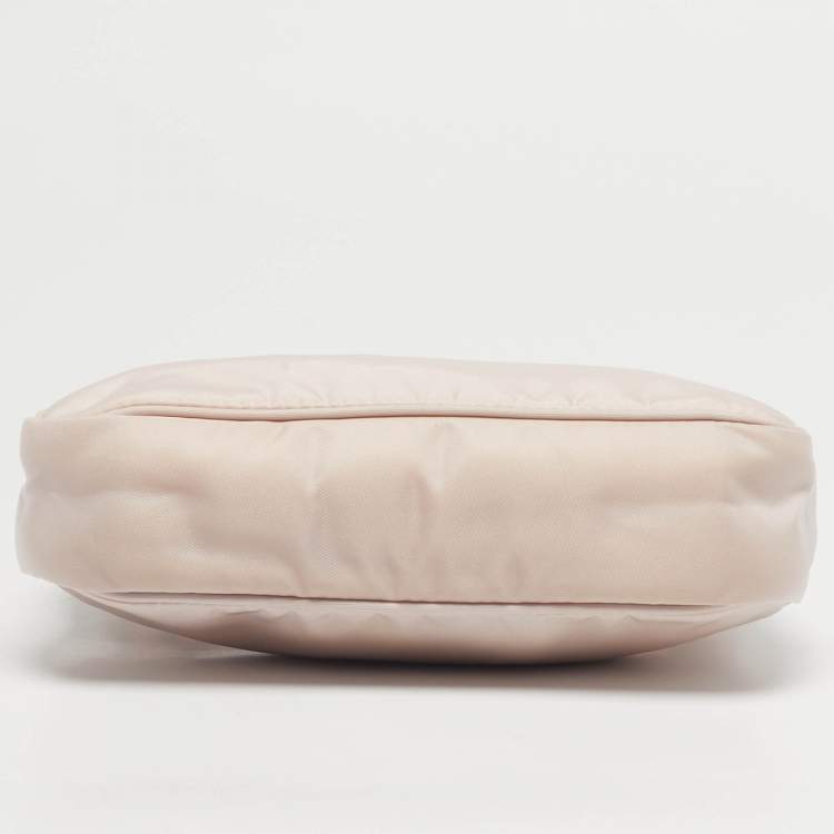 Pre Owned Prada Pink Re-Nylon Mini Re-Edition 2000 Baguette Bag