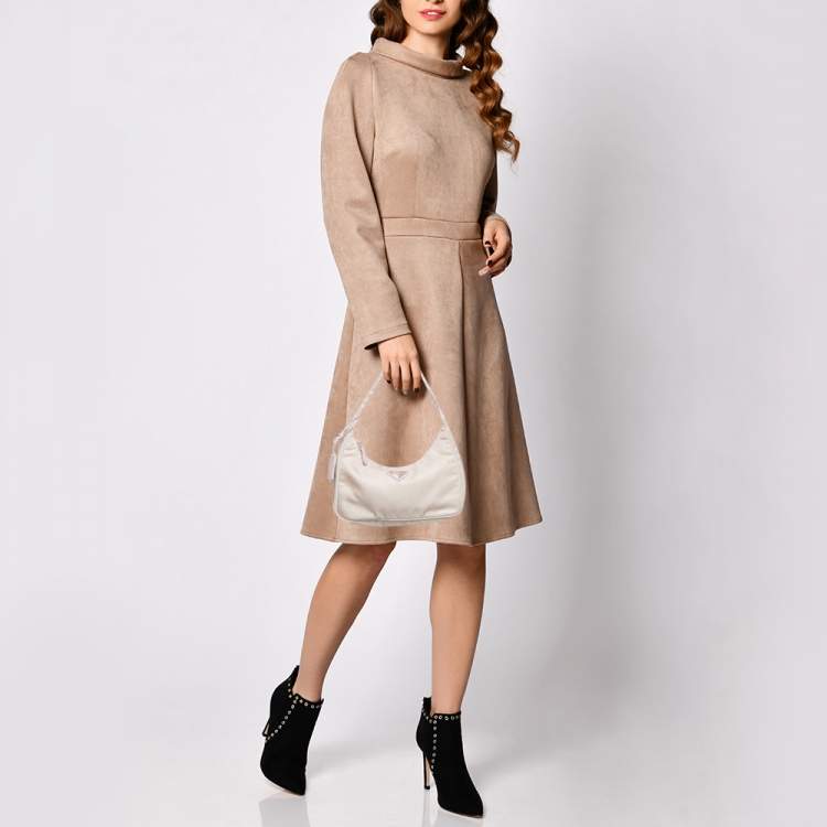 Pre Owned Prada Pink Re-Nylon Mini Re-Edition 2000 Baguette Bag