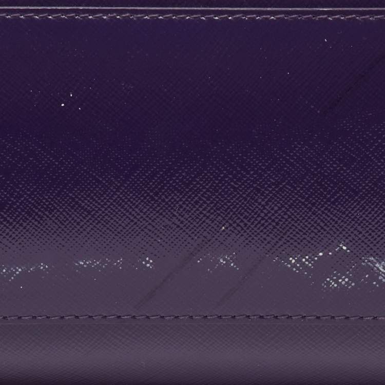 Pre Owned Prada Multicolor Saffiano Patent Leather Crystal Embellished Pyramid Frame Satchel