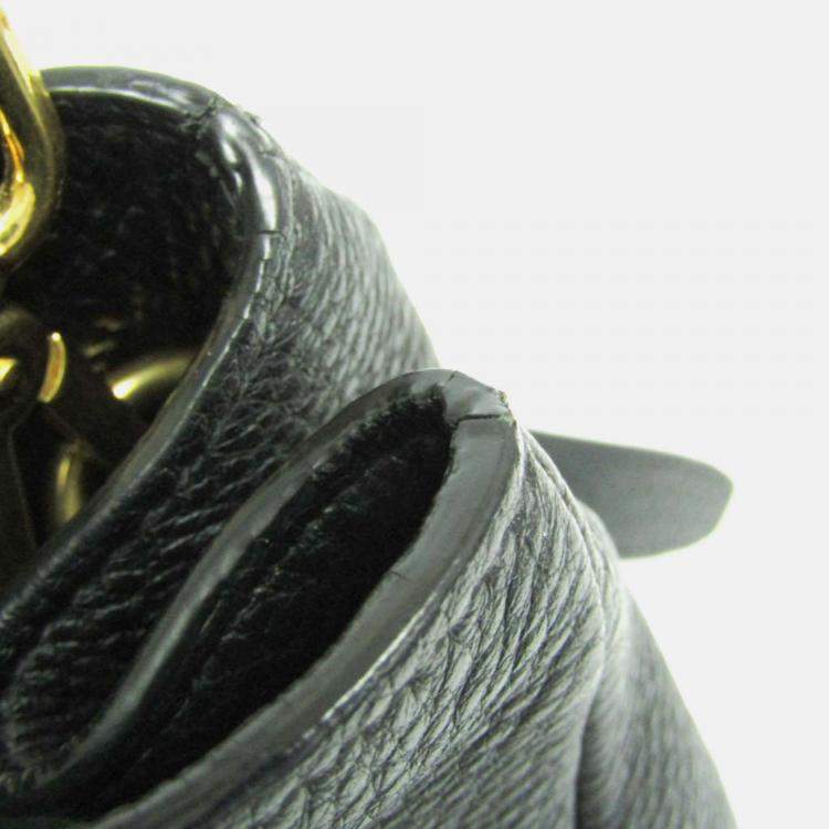 Pre Owned Prada Vitello Phenix Leather Handbag Black