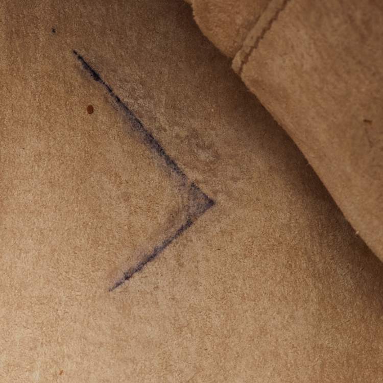 Pre Owned Prada Beige/Tan Canvas and Cinghiale Leather Top Handle Bag