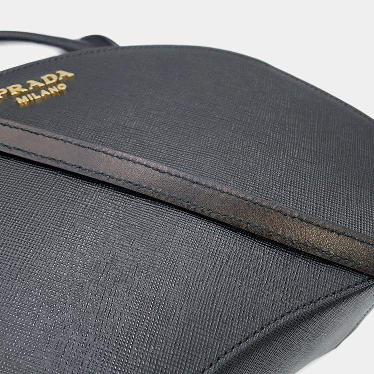 Pre Owned Prada Sydney 2-Way Handbag Black Saffiano Leather