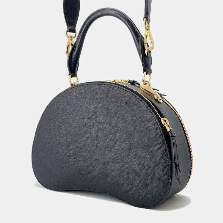 Pre Owned Prada Sydney 2-Way Handbag Black Saffiano Leather