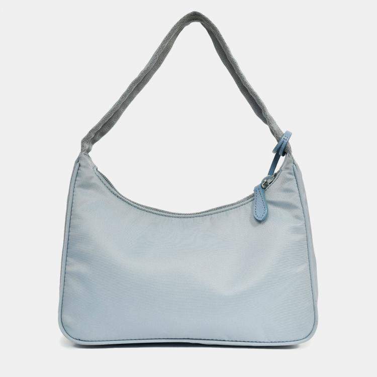 Pre Owned Prada Blue Nylon Re-Edition 2000 Shoulder Bag