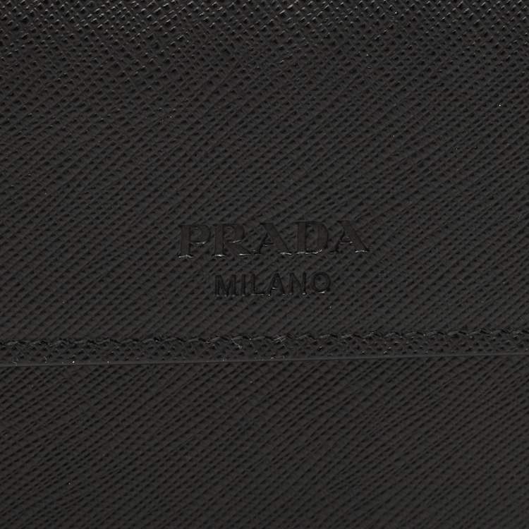 Pre Owned حقيبة خصر برادا جلد سافيانو أسود