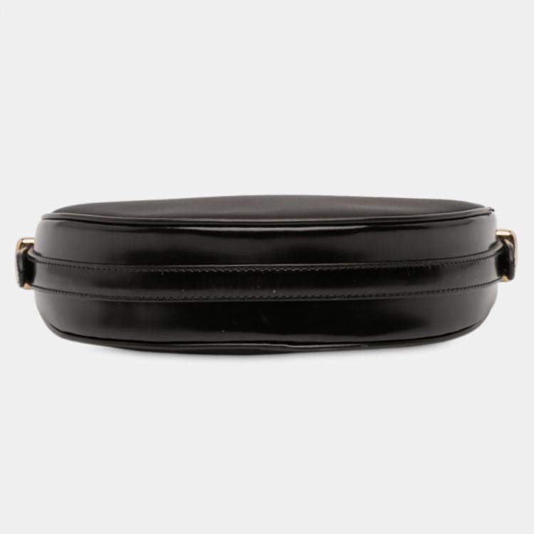 Pre Owned Prada Black Small Re Nylon and Leather Arque Satchel