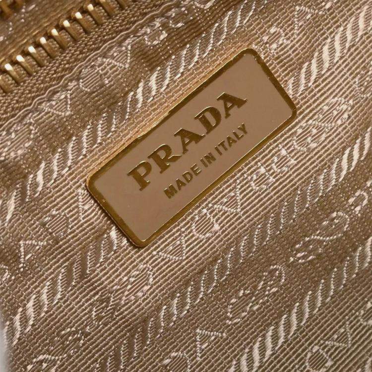 Pre Owned Prada Pink Yellow Perforated Handbag