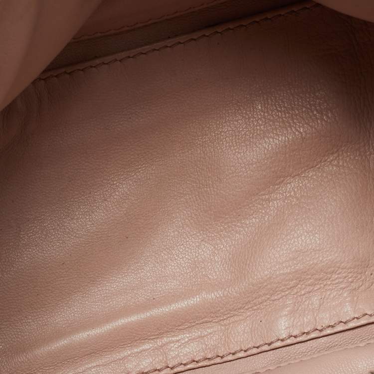 Pre Owned Prada Inside Bag Small Black Leather Satchel