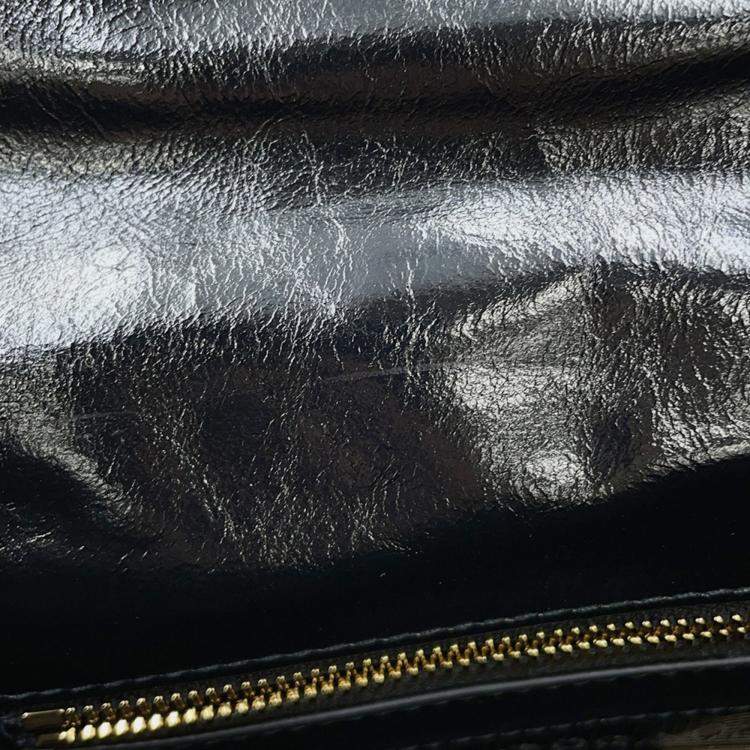 Pre Owned Prada Medium Leather Shoulder Bag Black