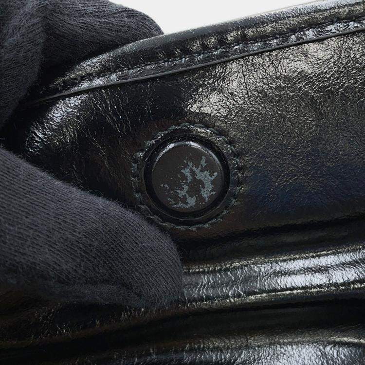 Pre Owned Prada Medium Leather Shoulder Bag Black