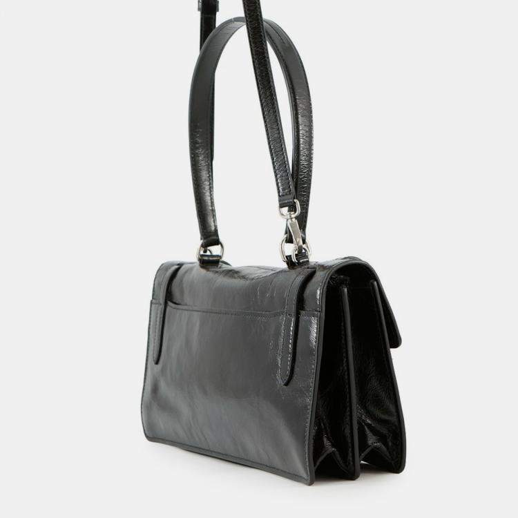 Pre Owned Prada Medium Leather Handbag 1Bn026 Prada 2-Way Shoulder Bag In Black