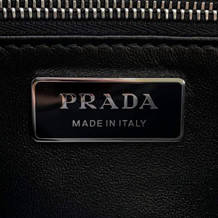 Pre Owned Prada Medium Leather Handbag 1Bn026 Prada 2-Way Shoulder Bag In Black