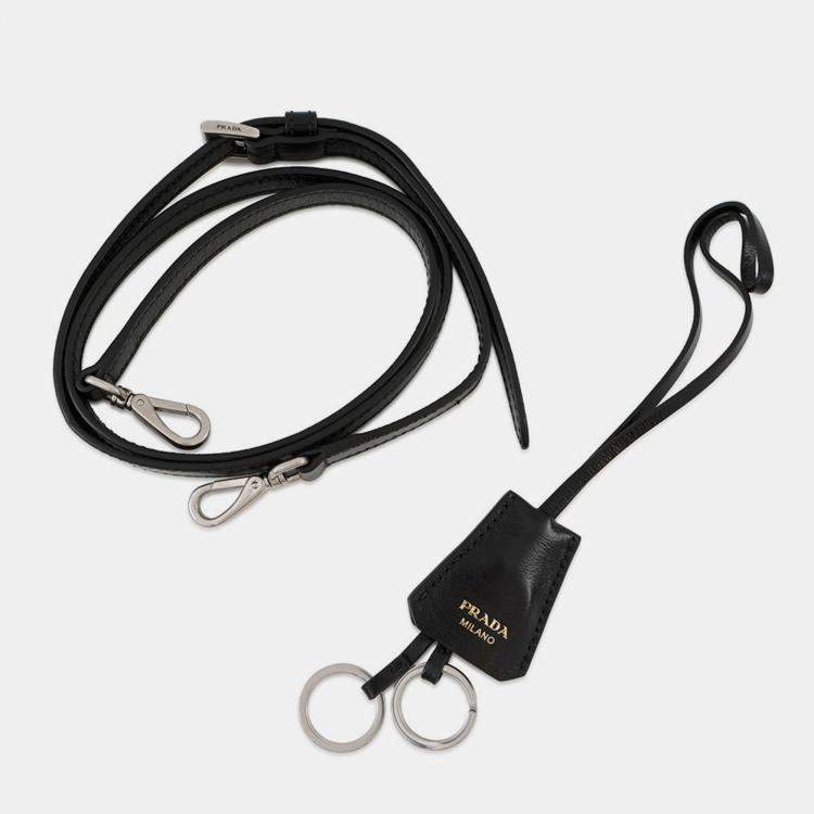 Pre Owned Prada Medium Leather Handbag 1Bn026 Prada 2-Way Shoulder Bag In Black