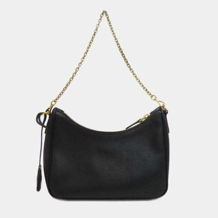 Pre Owned Prada Saffiano Shoulder Bag