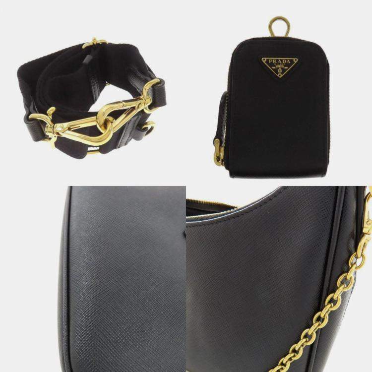 Pre Owned Prada Saffiano Shoulder Bag