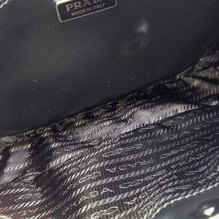 Pre Owned Prada Black Leather Cleo Hobo Bag