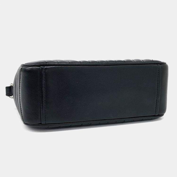 Pre Owned Prada Black Leather Soft Calf Diagram Crossbody Bag