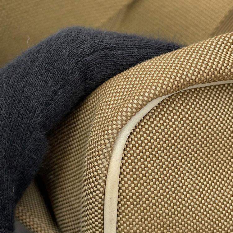 مملوكة مسبقًا Prada Logo Jacquard Backpack Beige Canvas