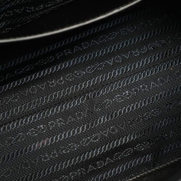 Pre Owned Prada Esplanade Black/Grey Saffiano Lux Leather Tote