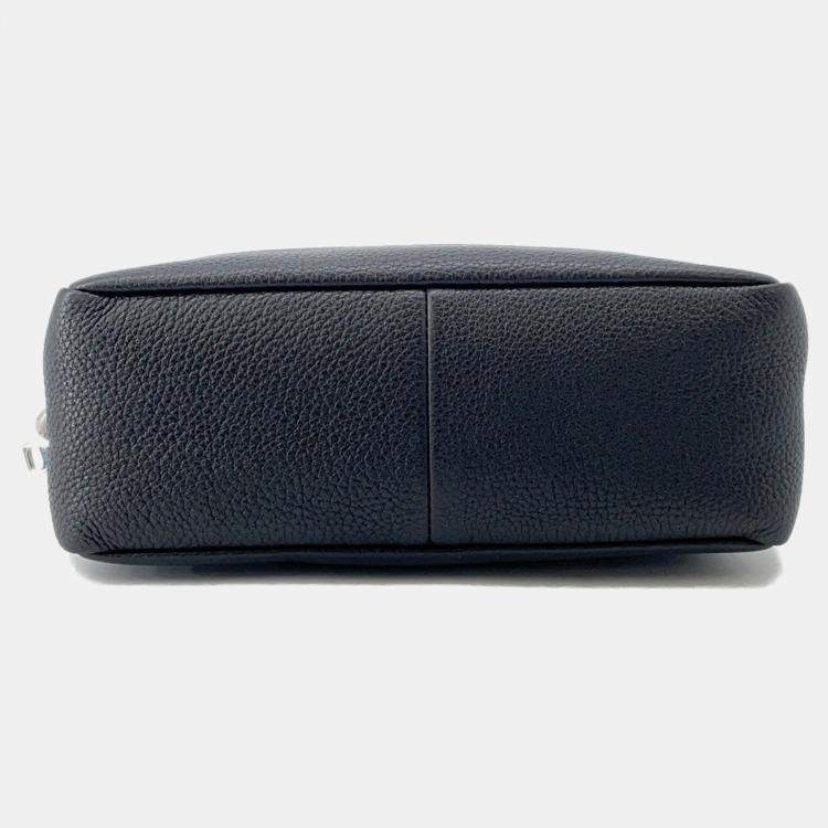 مملوكة مسبقًا Prada Vitello Dino Soft Leather Shoulder Bag Black Leather