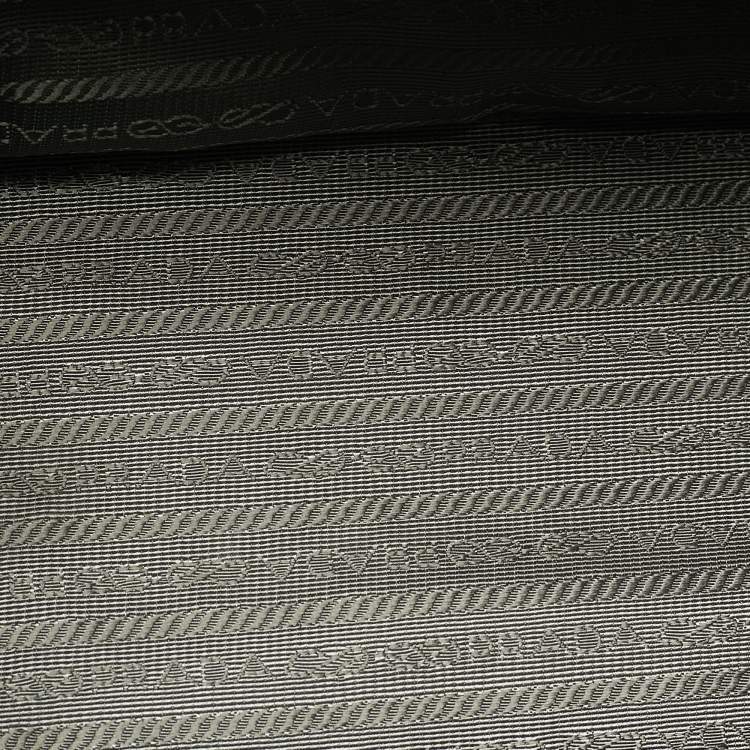 Pre Owned Prada Front Pocket Double Zip Medium Saffiano Leather Tote