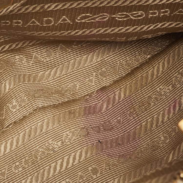 Pre Owned Prada Promenade Small Brown Saffiano Lux Leather Satchel