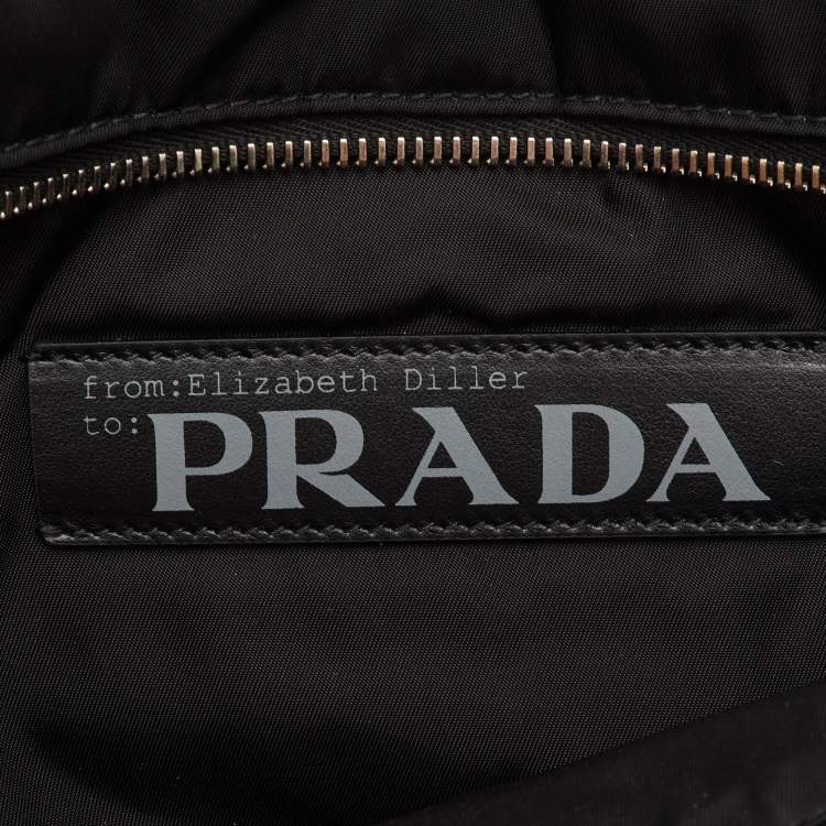 Pre Owned Prada Re-Nylon Black Nylon Elizabeth Diller Multifunctional Clutch