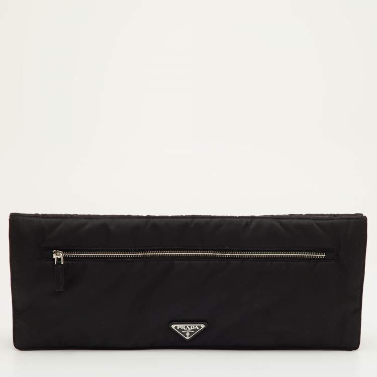 Pre Owned Prada Re-Nylon Black Nylon Elizabeth Diller Multifunctional Clutch