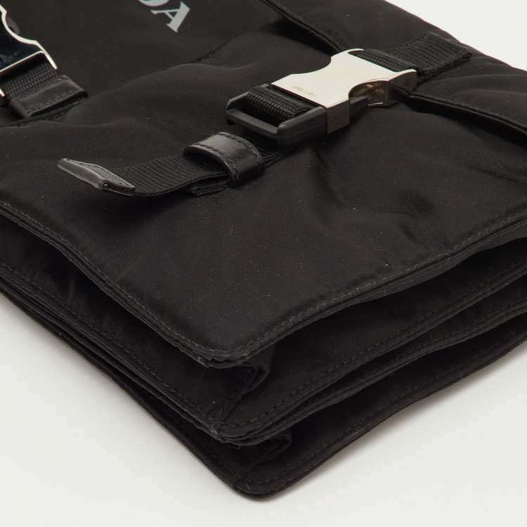 Pre Owned Prada Re-Nylon Black Nylon Elizabeth Diller Multifunctional Clutch