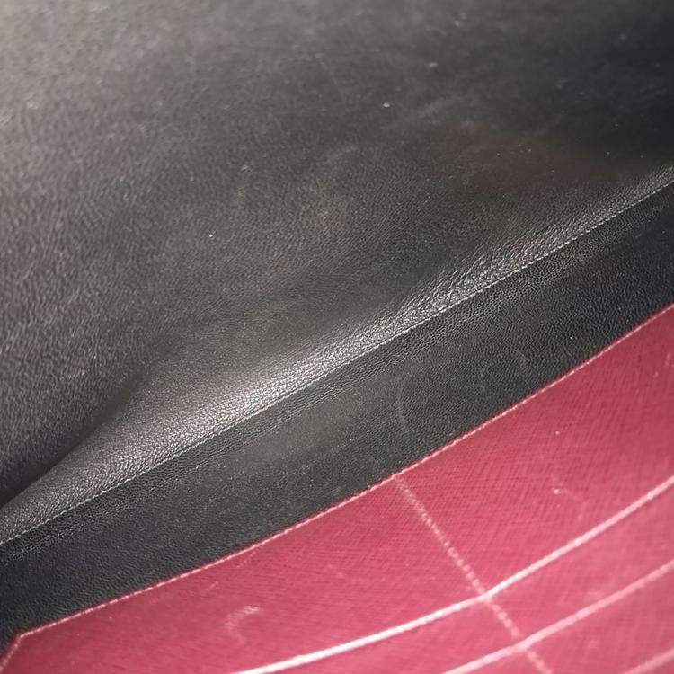 Pre Owned Prada Burgundy Leather Saffiano Clutch