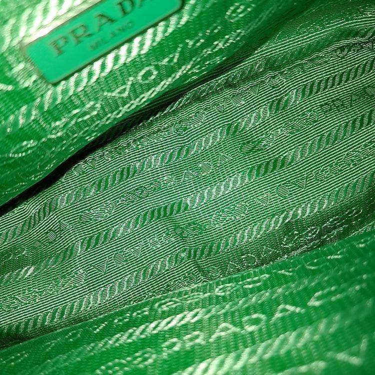 Pre Owned Prada Green Nylon Tessuto Hobo Bag