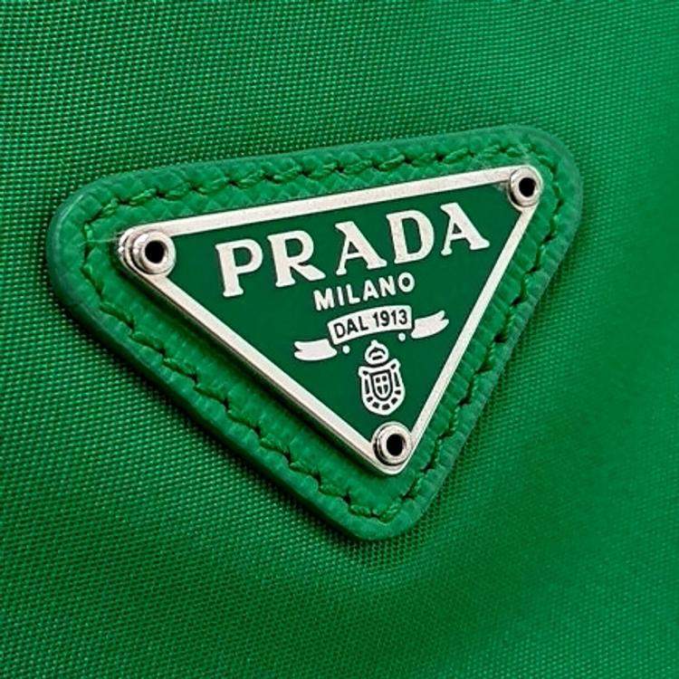 Pre Owned Prada Green Nylon Tessuto Hobo Bag
