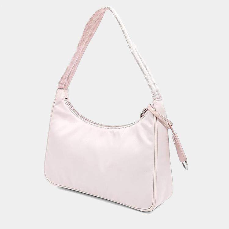 Pre Owned Prada Pink Nylon nylon hobo bag