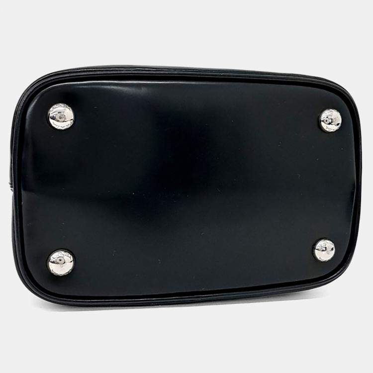 مملوكة مسبقًا Prada Black Leather Brushed Pannier Tote Bag