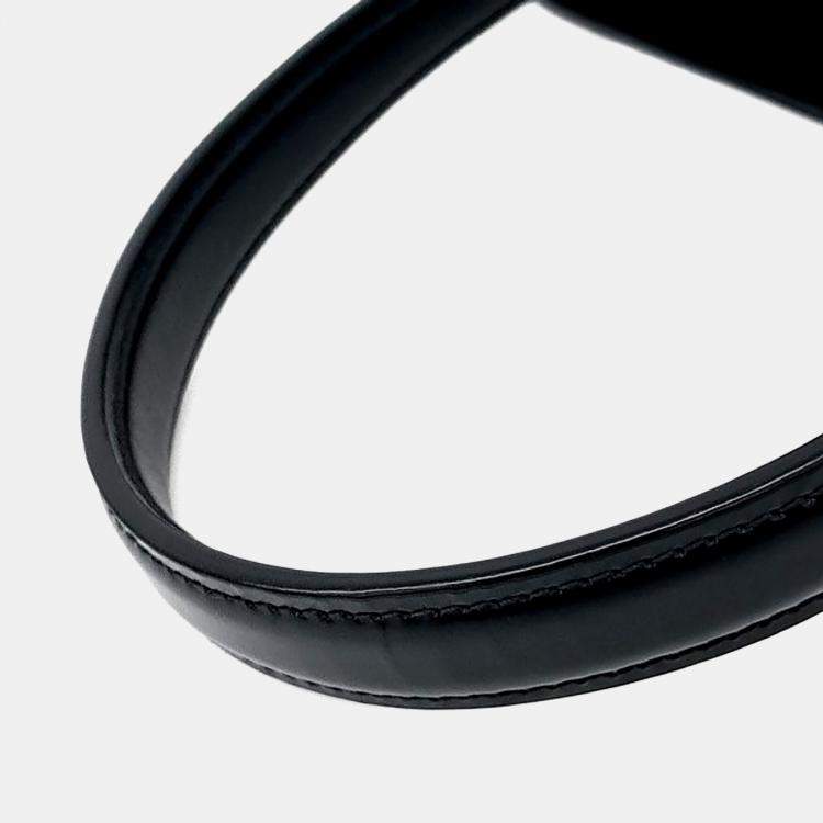 مملوكة مسبقًا Prada Black Leather Brushed Pannier Tote Bag