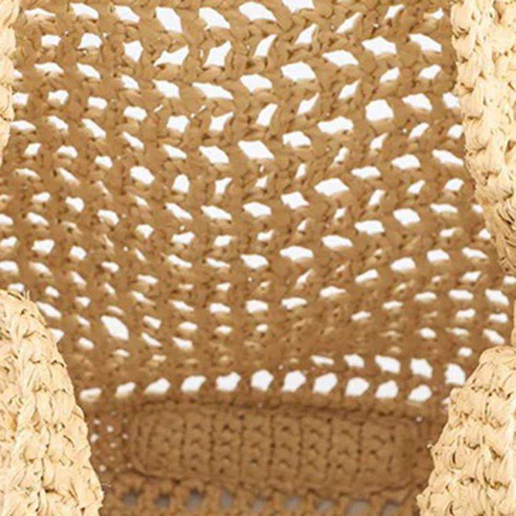 Pre Owned Prada Logo Crochet Tote Bag Natural Raffia