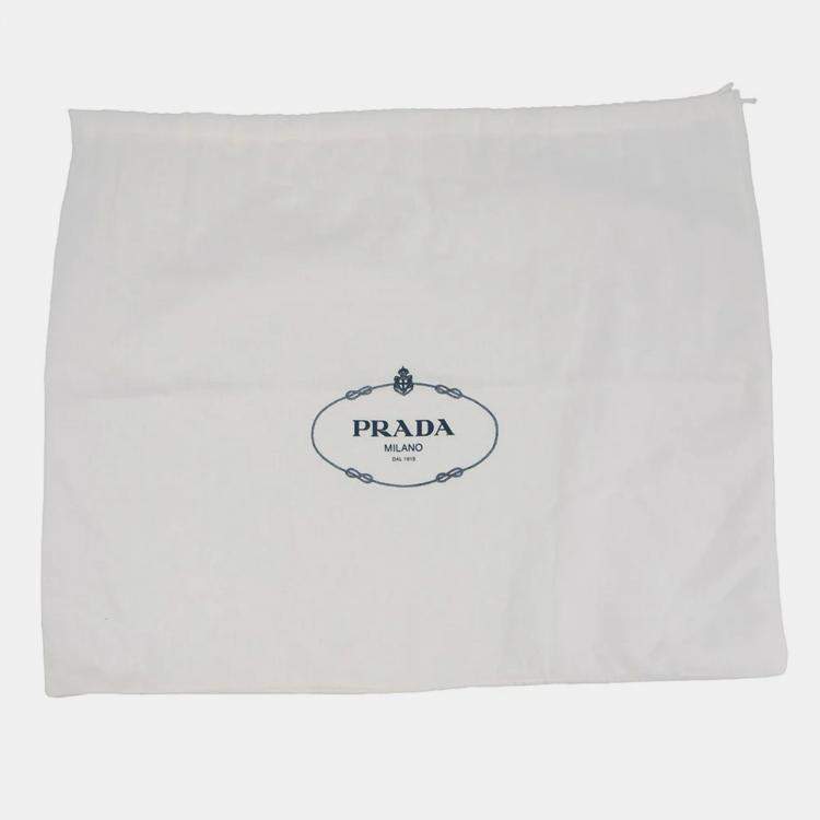 Pre Owned Prada Logo Crochet Tote Bag Natural Raffia