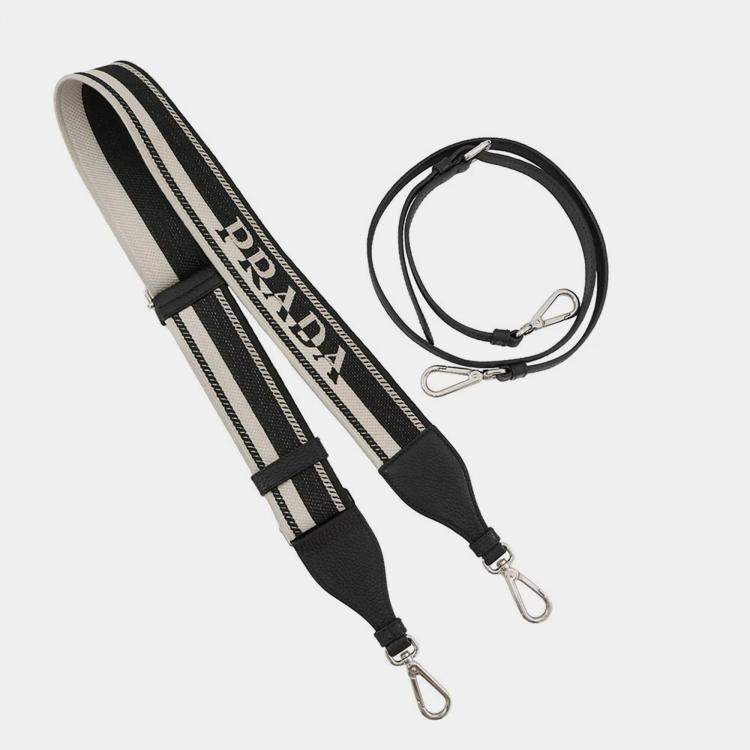 مملوكة مسبقًا Prada Vitello Dino 2Way Handbag Black Leather Size Small