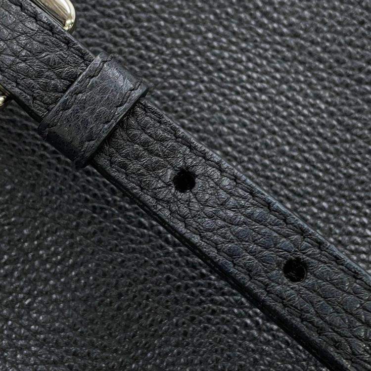 مملوكة مسبقًا Prada Vitello Dino 2Way Handbag Black Leather Size Small