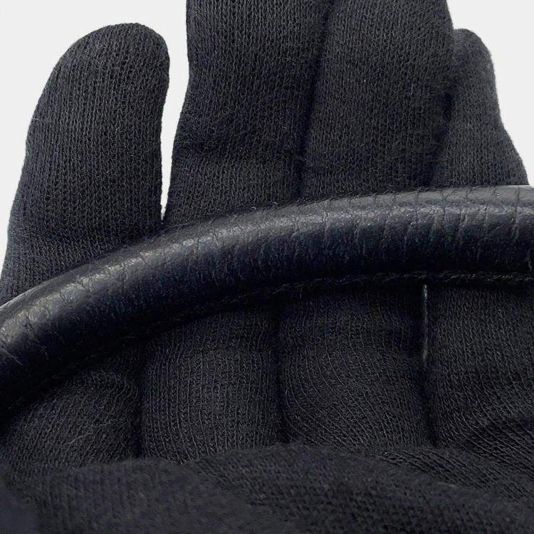 مملوكة مسبقًا Prada Vitello Dino 2Way Handbag Black Leather Size Small