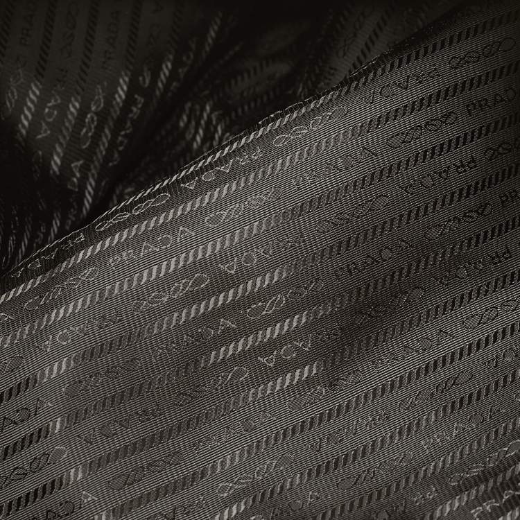 Pre Owned Prada Logo Yellow/Black Terrycloth Beach Bag