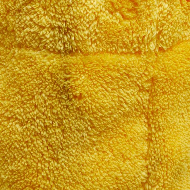 Pre Owned Prada Logo Yellow/Black Terrycloth Beach Bag