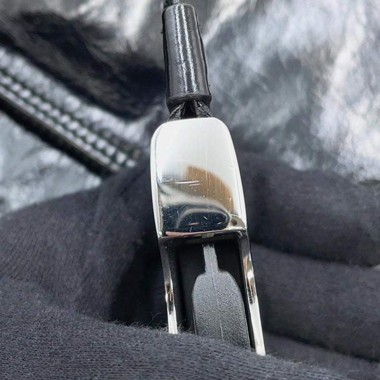 Pre Owned Prada Triangle Calfskin Body Bag Black