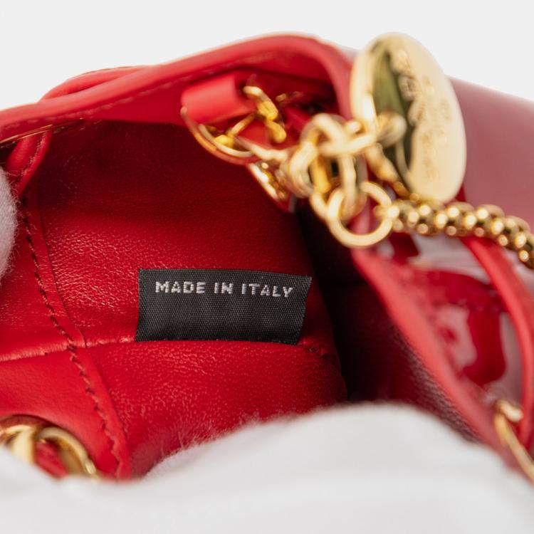 مملوكة مسبقًا Prada Red Mini Patent Drawstring Pouch