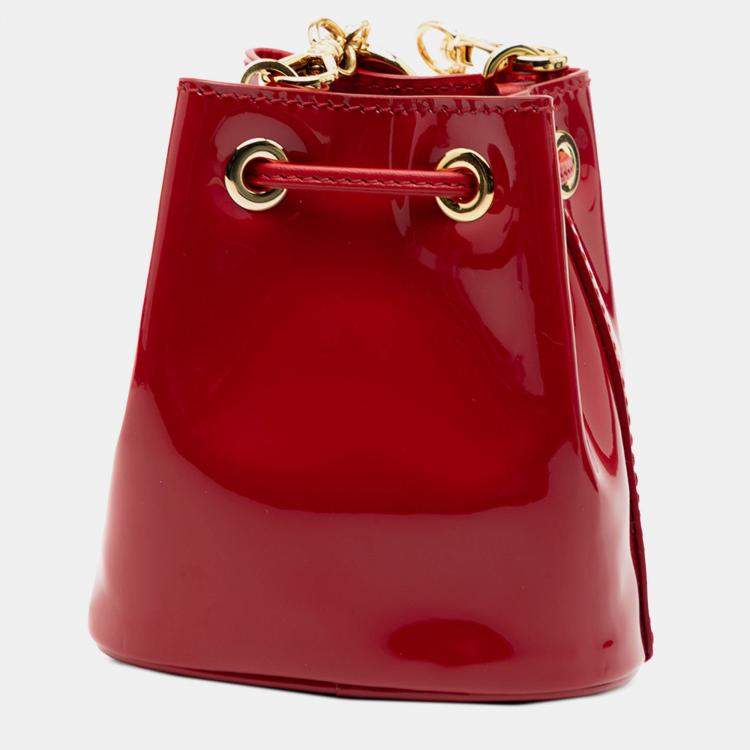 مملوكة مسبقًا Prada Red Mini Patent Drawstring Pouch