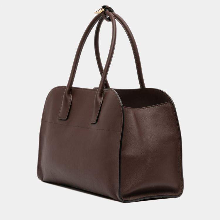 مملوكة مسبقًا Prada Brown Large Leather Tote