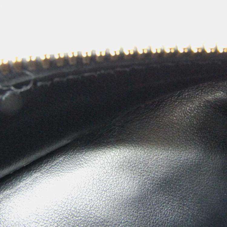 Pre Owned Prada PELLETTERIA Leather Shoulder Bag Black