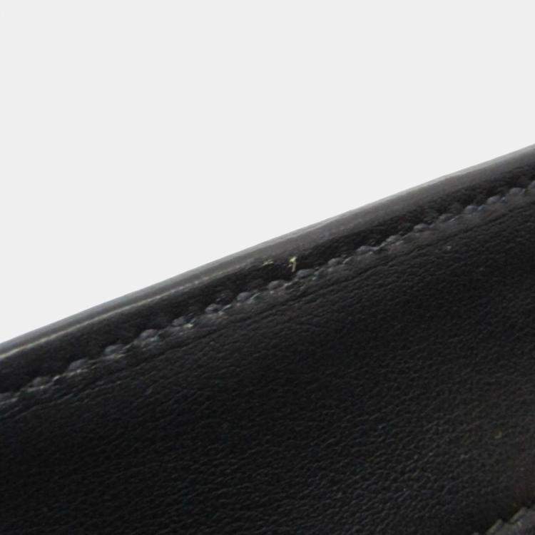 Pre Owned Prada PELLETTERIA Leather Shoulder Bag Black