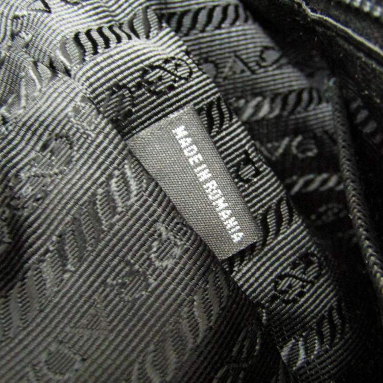 Pre Owned Prada Tessuto Black Nylon Leather Backpack